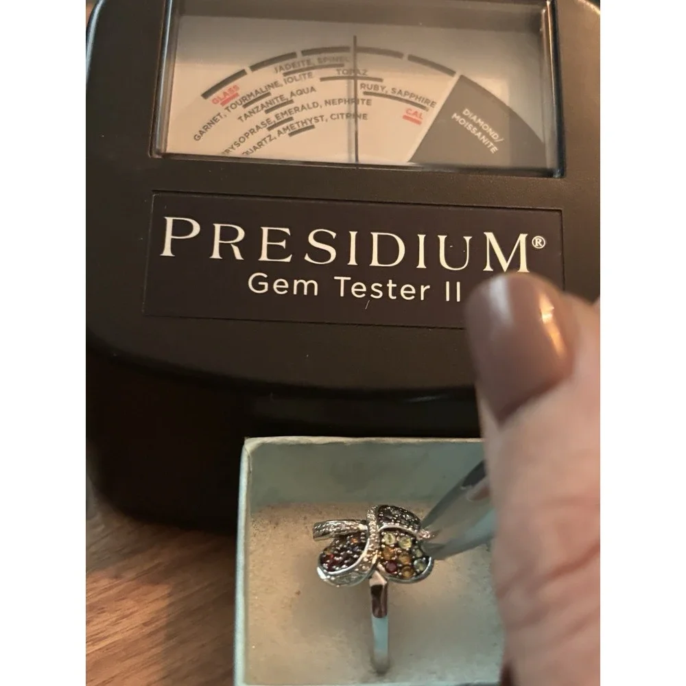 Sterling Silver Multi Gemstone Ring Size 7